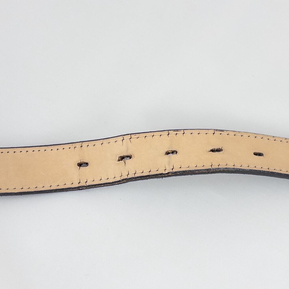 Gotcha Covered Black Leather Belt Large Crosses Concho Style Western Size Small - Picture 10 of 13